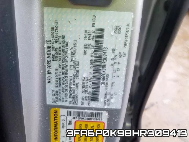 3FA6P0K98HR309413 фото 2