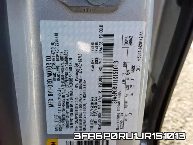 3FA6P0RU1JR151013 фото 2