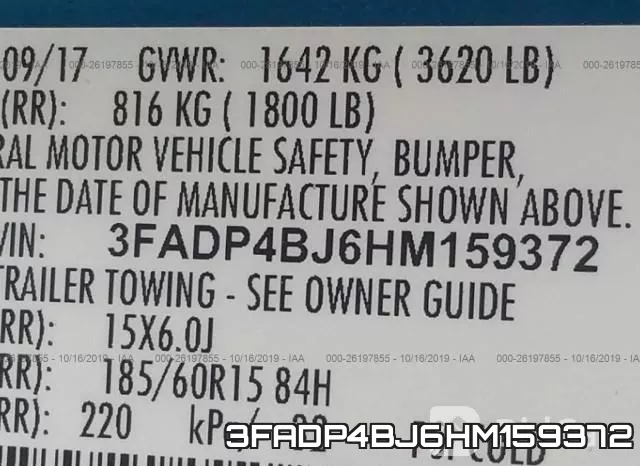 3FADP4BJ6HM159372 фото 10