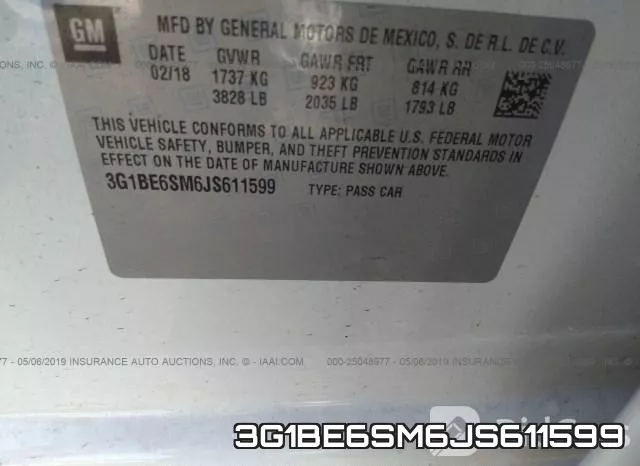 3G1BE6SM6JS611599 фото 10