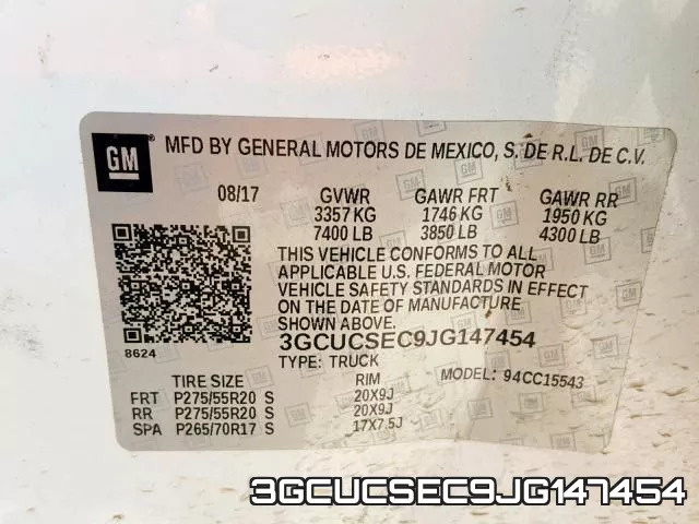 3GCUCSEC9JG147454 фото 2