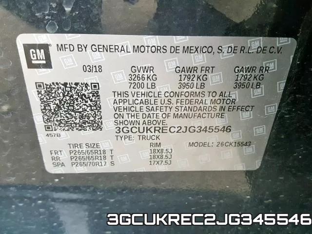 3GCUKREC2JG345546 фото 2