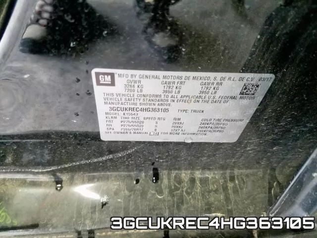 3GCUKREC4HG363105 фото 2