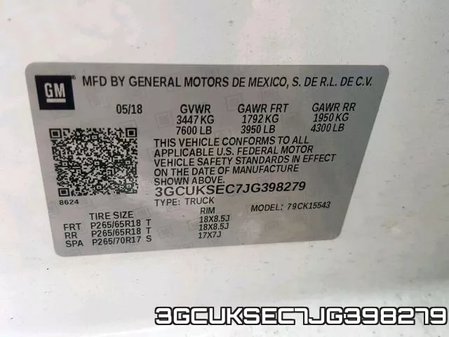 3GCUKSEC7JG398279 фото 2