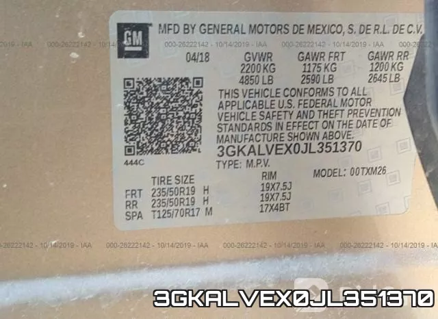 3GKALVEX0JL351370 фото 10