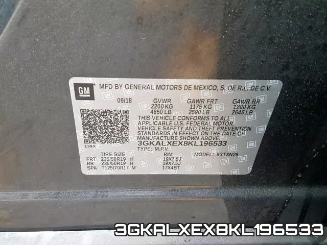 3GKALXEX8KL196533 фото 2