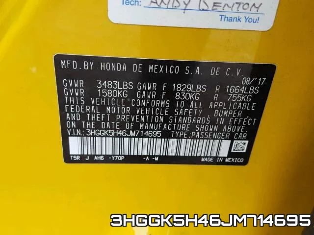 3HGGK5H46JM714695 фото 2