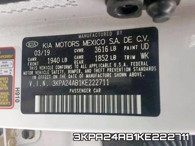 3KPA24AB1KE222711 фото 2