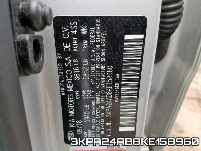 3KPA24AB8KE158960 фото 2