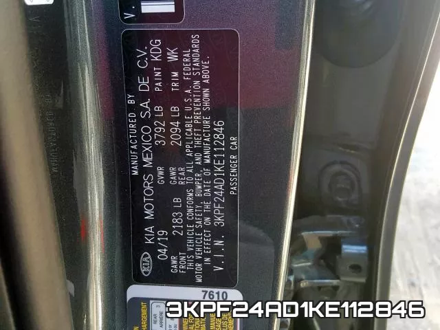 3KPF24AD1KE112846 фото 2