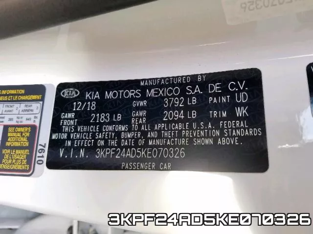 3KPF24AD5KE070326 фото 2
