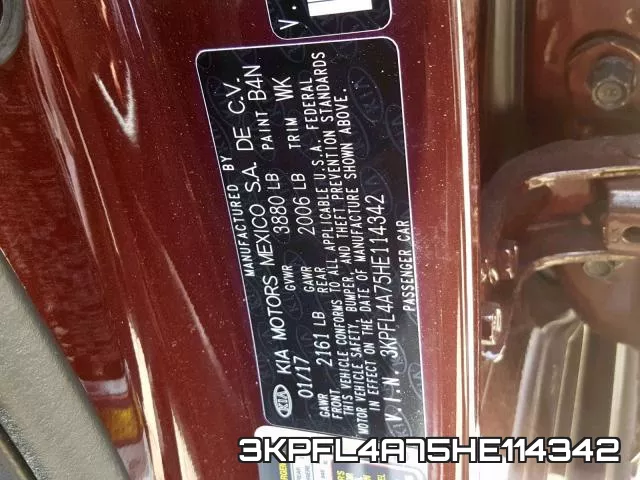 3KPFL4A75HE114342 фото 2