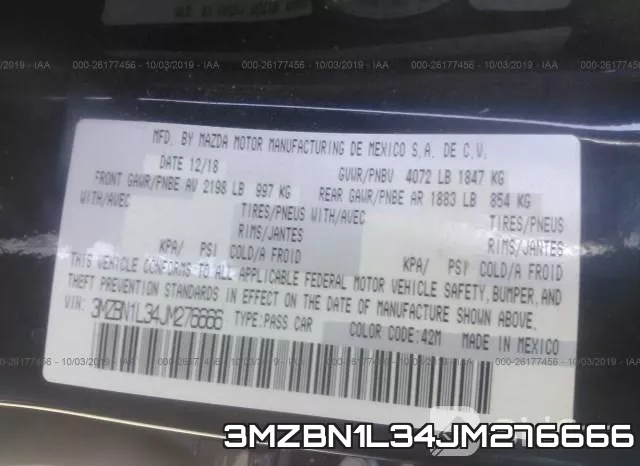 3MZBN1L34JM276666 фото 9