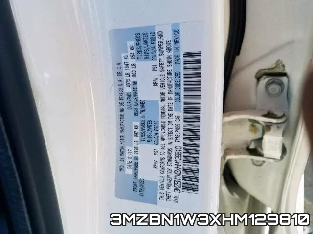 3MZBN1W3XHM129810 фото 2