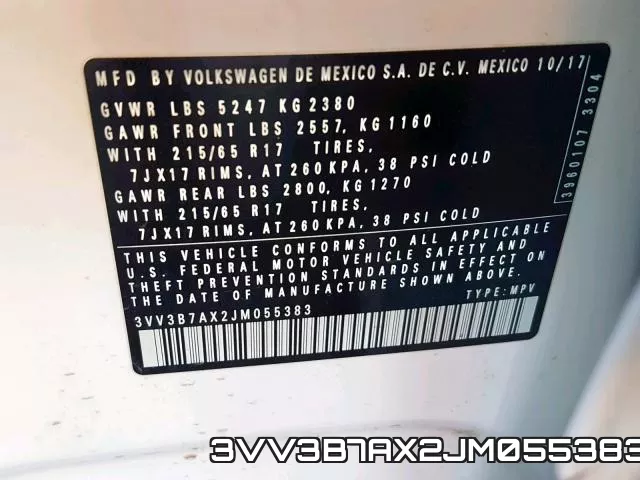 3VV3B7AX2JM055383 фото 2
