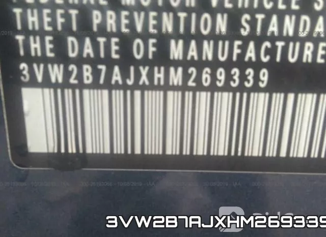 3VW2B7AJXHM269339 фото 9