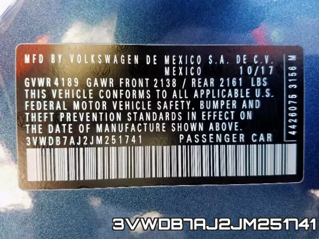 3VWDB7AJ2JM251741 фото 2