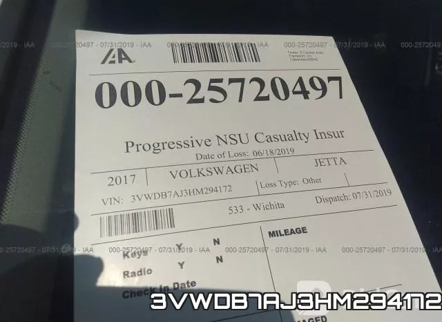 3VWDB7AJ3HM294172 фото 7