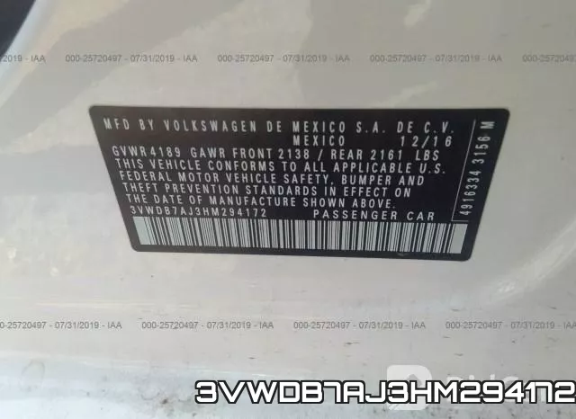 3VWDB7AJ3HM294172 фото 10