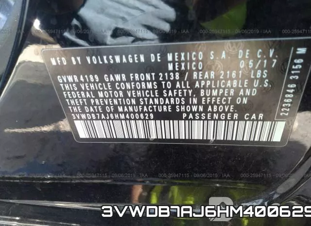 3VWDB7AJ6HM400629 фото 10