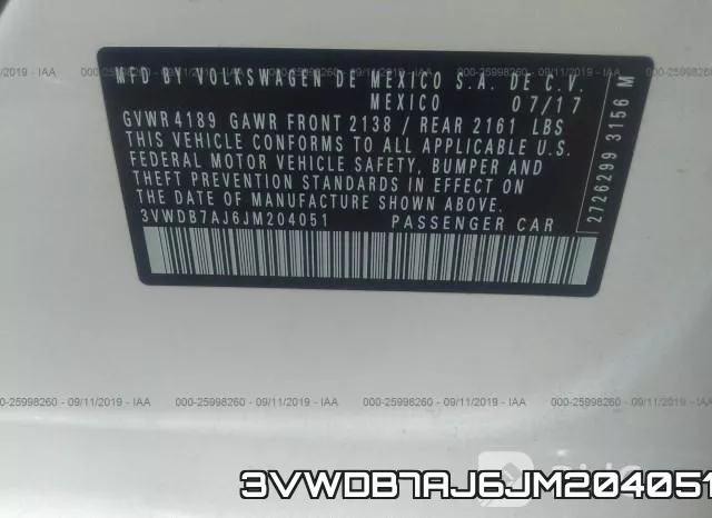 3VWDB7AJ6JM204051 фото 10