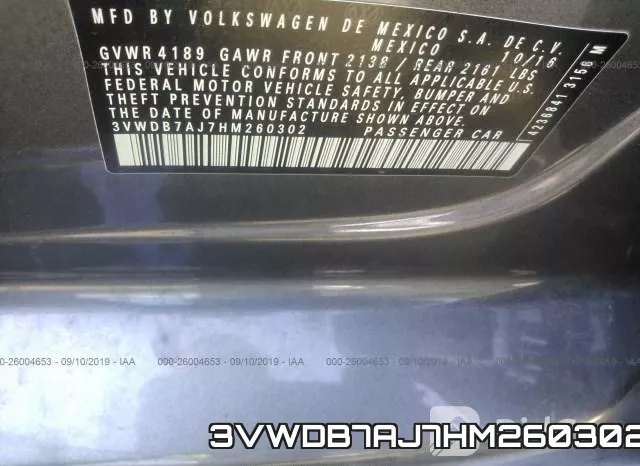 3VWDB7AJ7HM260302 фото 10