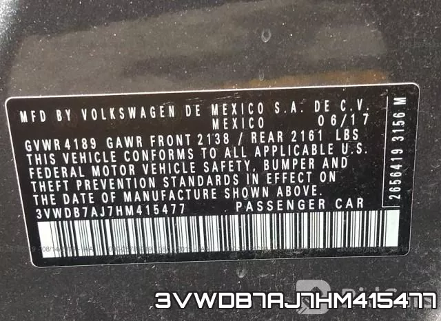 3VWDB7AJ7HM415477 фото 10