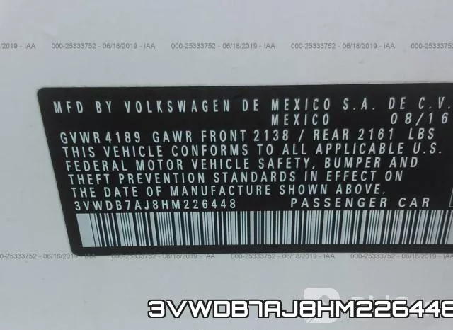3VWDB7AJ8HM226448 фото 10