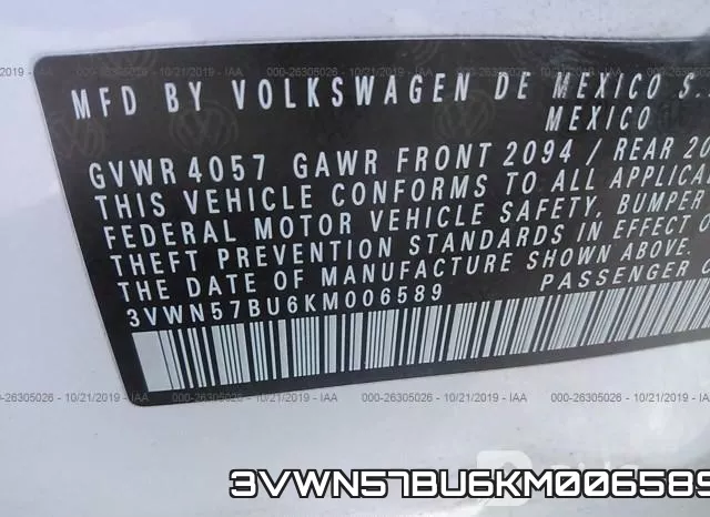 3VWN57BU6KM006589 фото 10