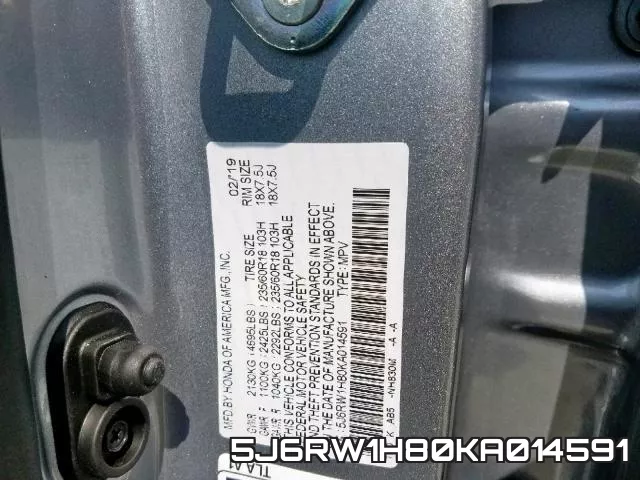 5J6RW1H80KA014591 фото 2