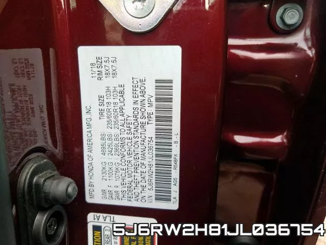 5J6RW2H81JL036754 фото 2