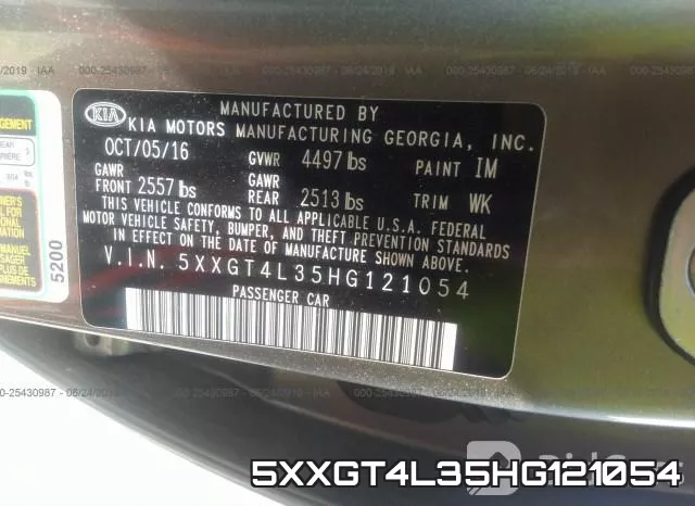 5XXGT4L35HG121054 фото 10