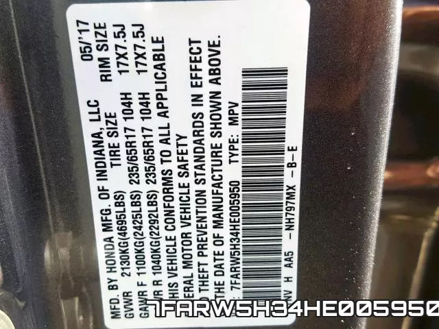 7FARW5H34HE005950 фото 2