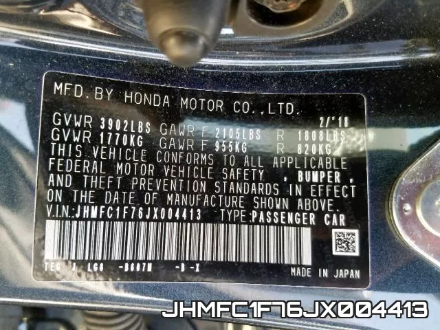 JHMFC1F76JX004413 фото 2