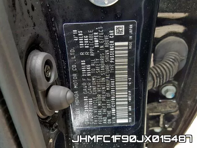 JHMFC1F90JX015487 фото 2