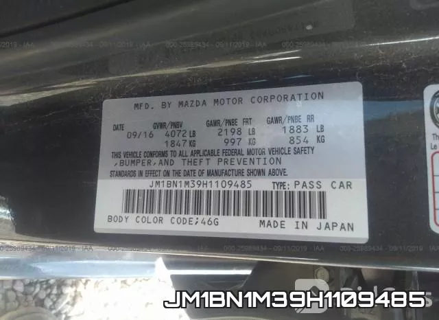 JM1BN1M39H1109485 фото 10