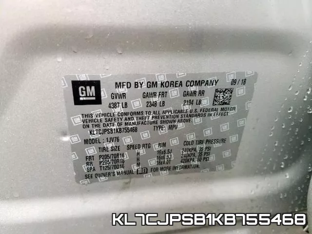 KL7CJPSB1KB755468 фото 2
