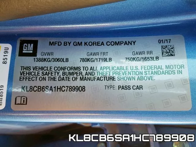 KL8CB6SA1HC789908 фото 2