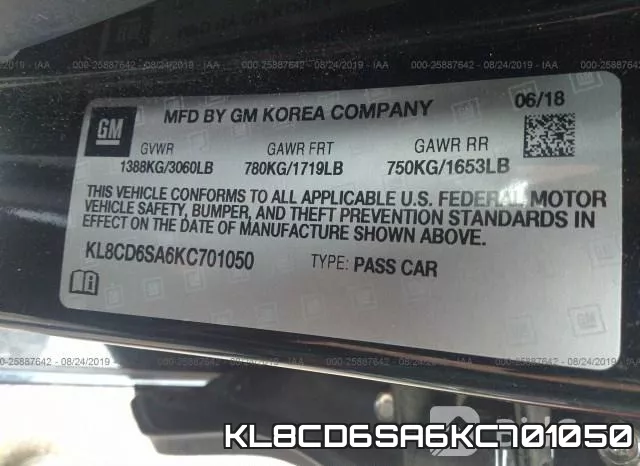 KL8CD6SA6KC701050 фото 10