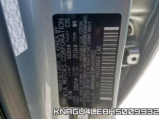 KNAGU4LE8H5009932 фото 2
