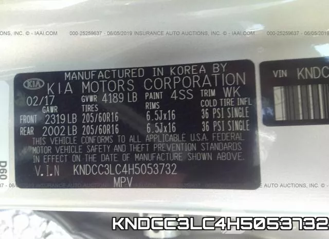 KNDCC3LC4H5053732 фото 10