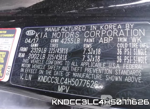KNDCC3LC4H5077626 фото 10