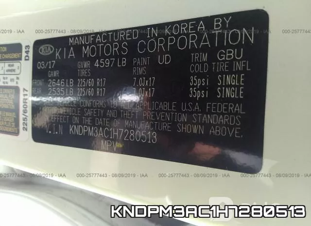 KNDPM3AC1H7280513 фото 10