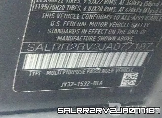 SALRR2RV2JA077187 фото 10