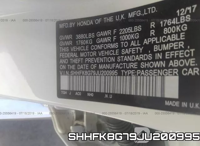 SHHFK8G79JU200995 фото 10