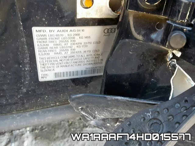 WA1AAAF74HD015577 фото 2