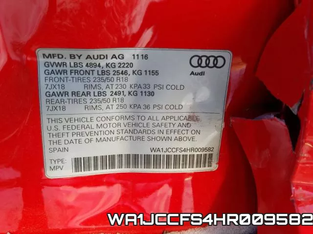 WA1JCCFS4HR009582 фото 2