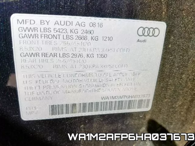 WA1M2AFP6HA037673 фото 2