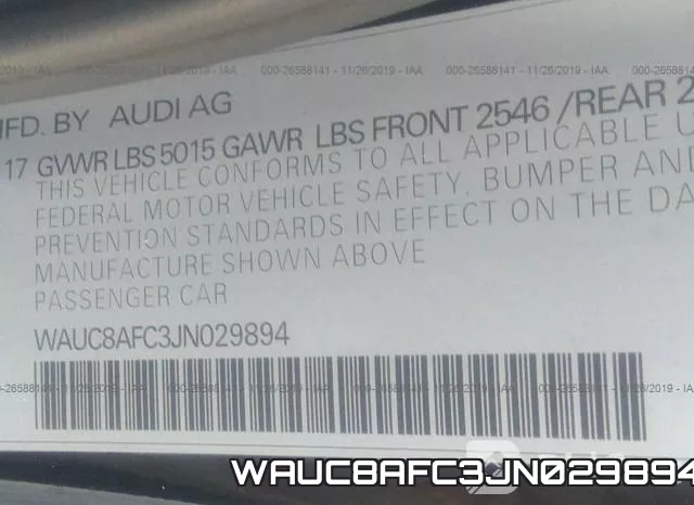 WAUC8AFC3JN029894 фото 10
