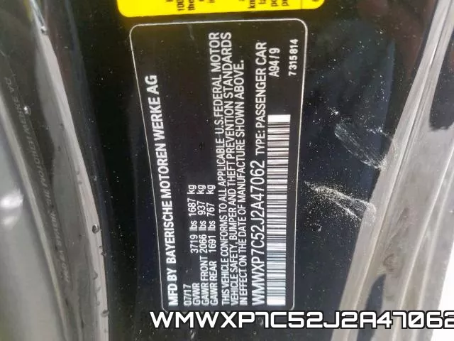WMWXP7C52J2A47062 фото 2